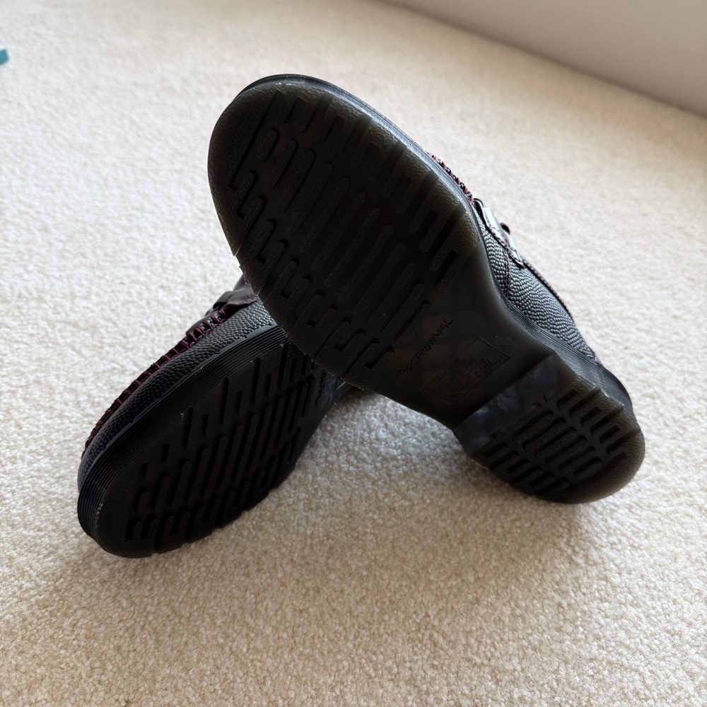 Dr Martens Adrian Snaffle Oxblood Pebble Leather Loafers - Picture 3 of 7